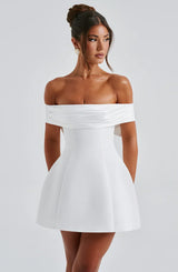 NOIR MINI DRESS - IVORY - Maison Sydney
