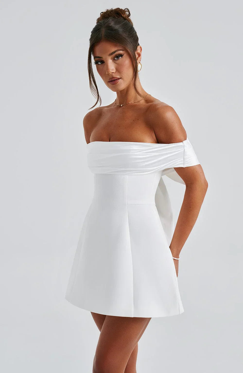 NOIR MINI DRESS - IVORY - Maison Sydney