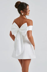 NOIR MINI DRESS - IVORY - Maison Sydney