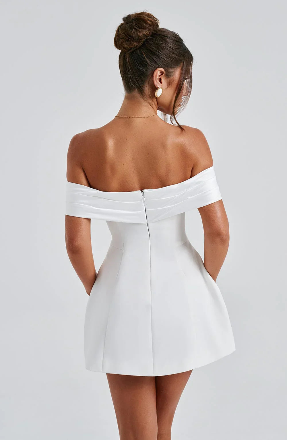 NOIR MINI DRESS - IVORY - Maison Sydney