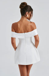 NOIR MINI DRESS - IVORY - Maison Sydney