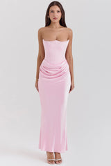 ROSALIND MAXI DRESS - PINK - Maison Sydney
