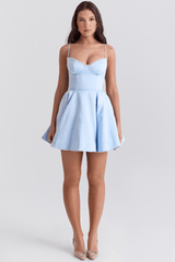 SELENA MINI DRESS - BLUE - Maison Sydney