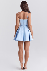 SELENA MINI DRESS - BLUE - Maison Sydney