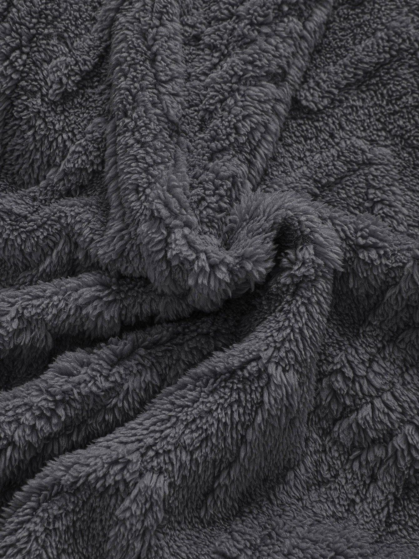 Geometric Jacquard Zip Up Teddy Hoodie - Maison Sydney
