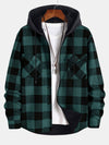 Flannel Fleece Lined Hooded Shirt - Maison Sydney