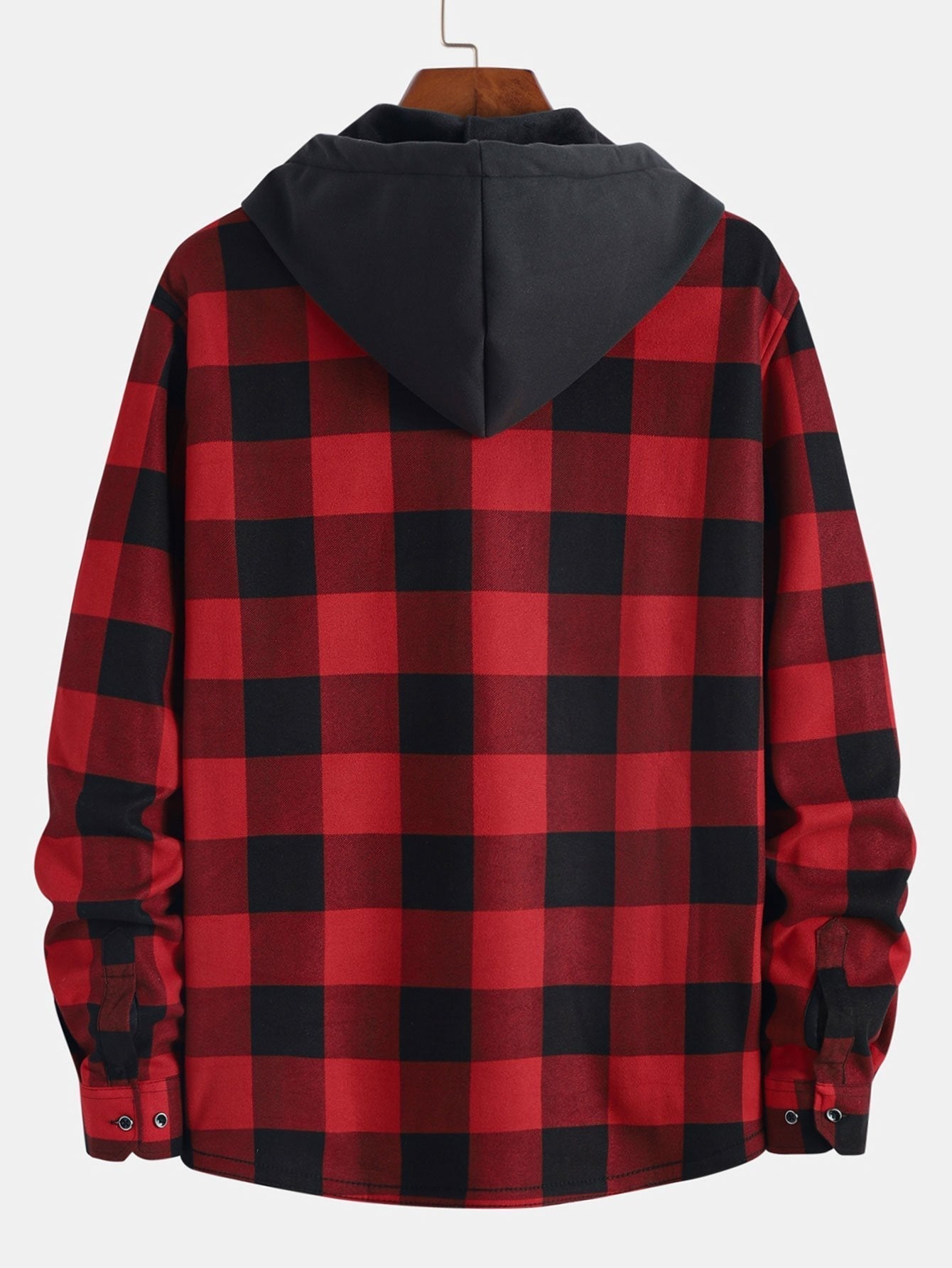 Flannel Fleece Lined Hooded Shirt - Maison Sydney