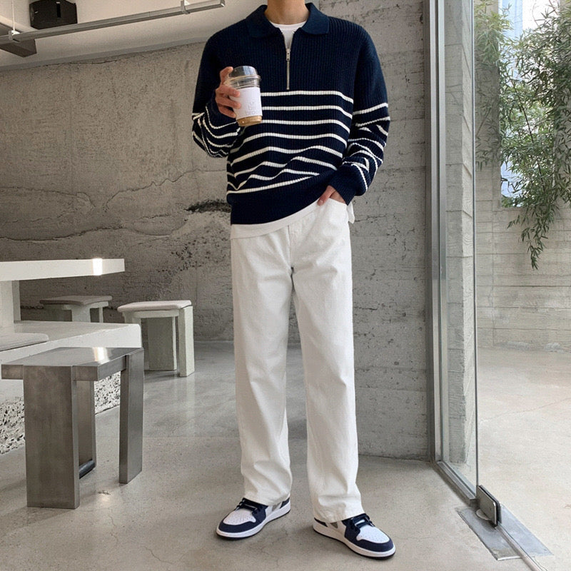 ANYANG Knit Half-Zip Sweater - Maison Sydney