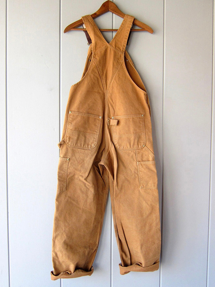 Duck Bib Overalls Canvas Workwear Dungarees - Threadford