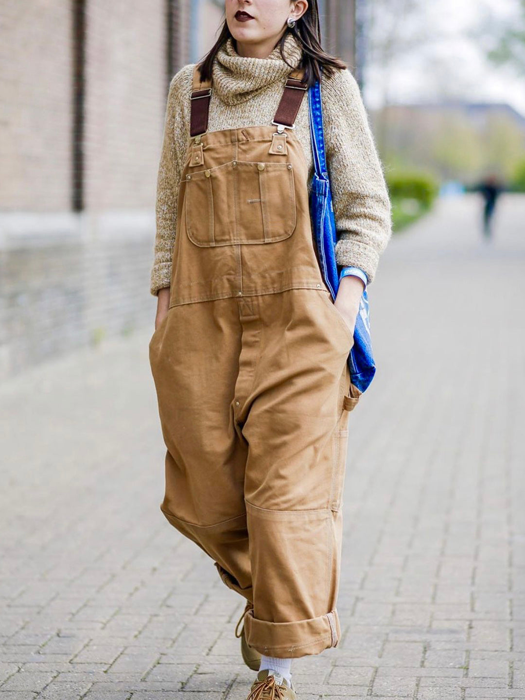 Duck Bib Overalls Canvas Workwear Dungarees - Threadford
