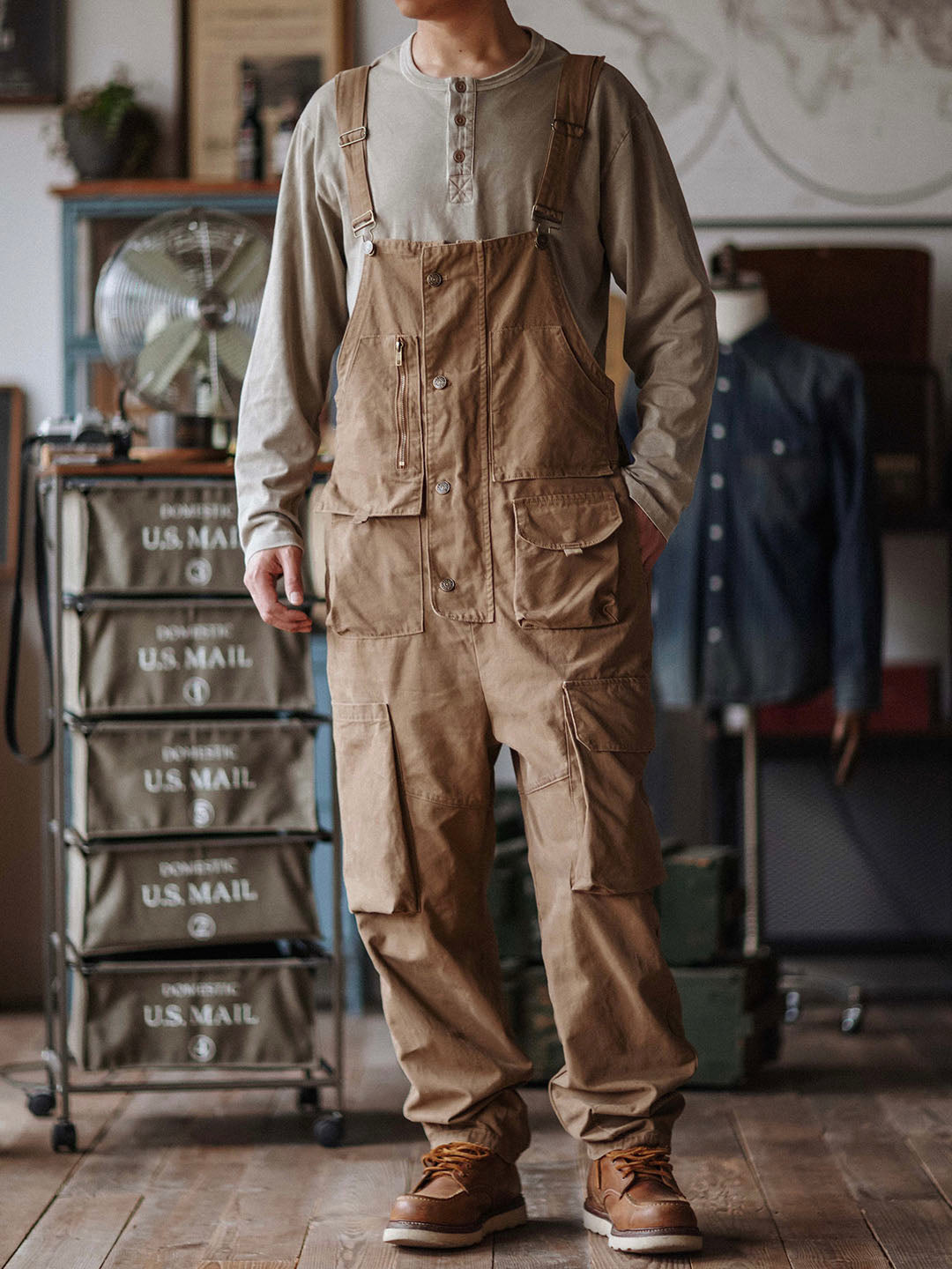 Sloppy Canvas Overalls - Threadford