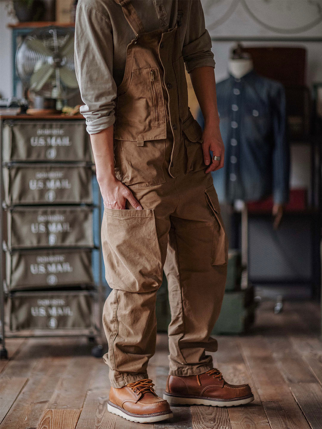 Sloppy Canvas Overalls - Threadford