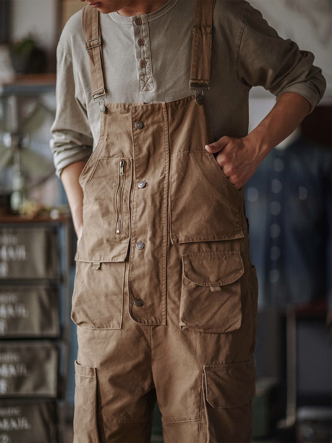 Sloppy Canvas Overalls - Threadford