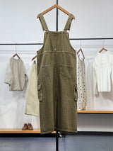 Vintage-Inspired Cargo Overall Dress - Threadford