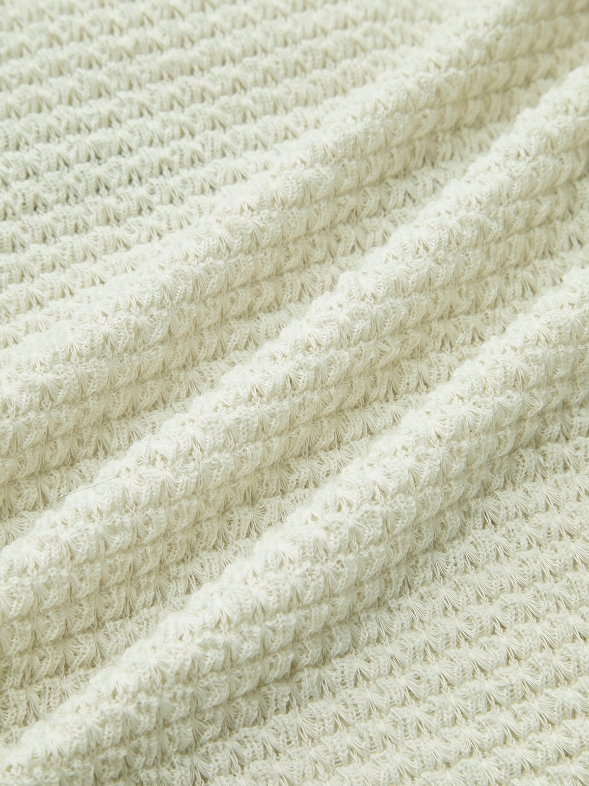 Plain Waffle Slim Sweater - Maison Sydney