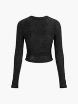 Plain Waffle Slim Sweater - Maison Sydney