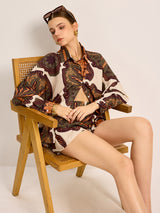 Printed Shirt Shorts Set - Maison Sydney
