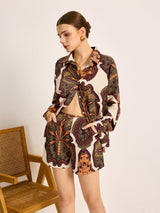 Printed Shirt Shorts Set - Maison Sydney