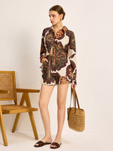 Printed Shirt Shorts Set - Maison Sydney