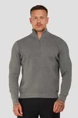 THE RENZO HALF ZIP SWEATER - Maison Sydney