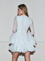 Romance Ruffle Sheer Dress - Maison Sydney