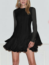 Romance Ruffle Sheer Dress - Maison Sydney