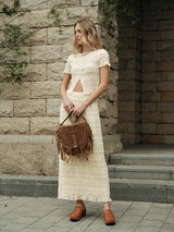 Ruffled Crop Top Skirt Set - Maison Sydney