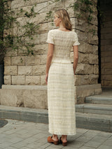 Ruffled Crop Top Skirt Set - Maison Sydney