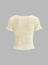 Ruffled Crop Top Skirt Set - Maison Sydney