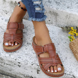 Orthopedic Leather Open-Toe Sandals for Women - Maison Sydney