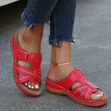 Orthopedic Leather Open-Toe Sandals for Women - Maison Sydney