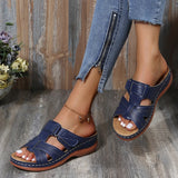 Orthopedic Leather Open-Toe Sandals for Women - Maison Sydney