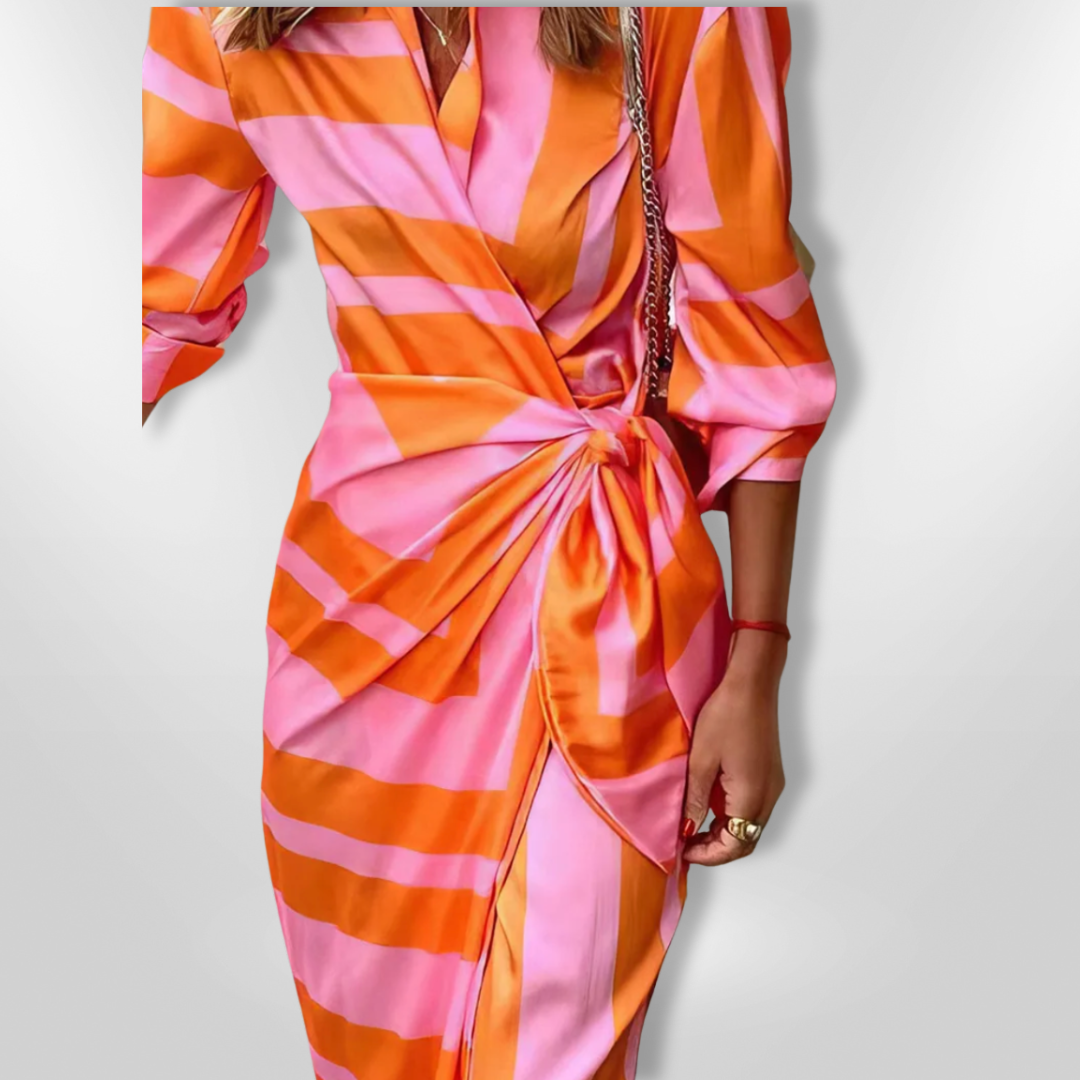 SELENA | Printed Wrap Dress - Maison Sydney
