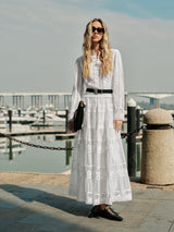 Lace Trim Tiered Skirt Set - Maison Sydney