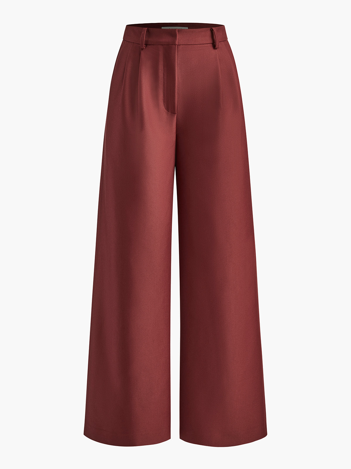 Solid Wide Leg Pants Without Belt - Maison Sydney
