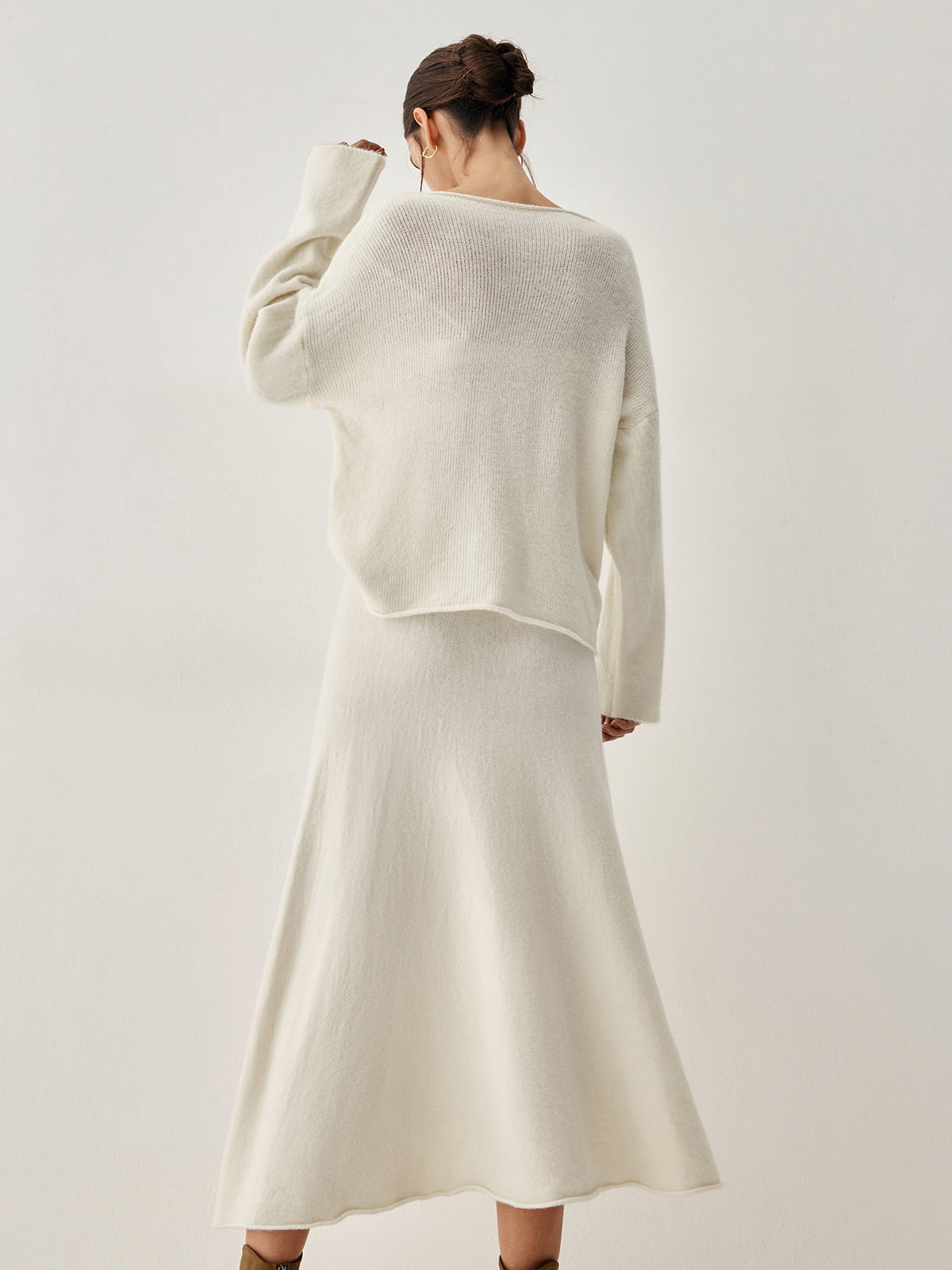 Oversized Sweater Two Piece Skirt Set - Maison Sydney