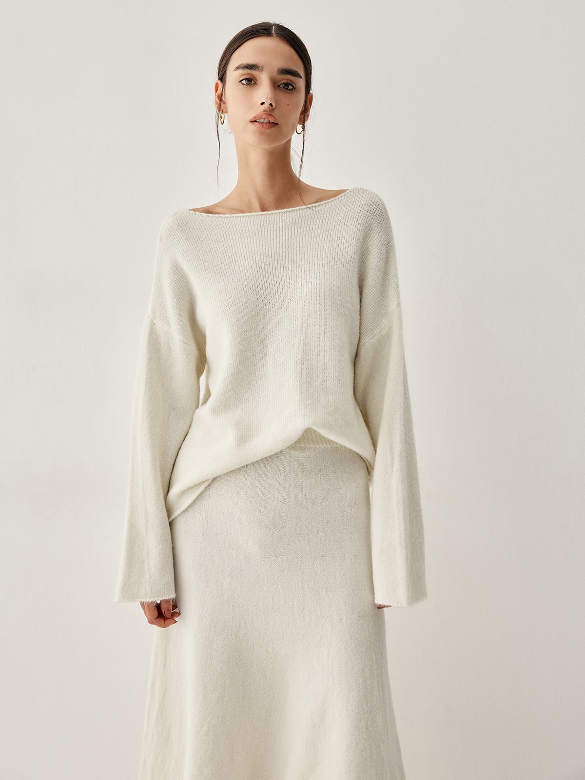 Oversized Sweater Two Piece Skirt Set - Maison Sydney