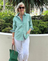 Ula ™ | Women's Striped Button-Up Shirt - Maison Sydney