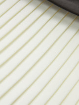 V-Neck Two-Tone Pleated Button Dress - Maison Sydney