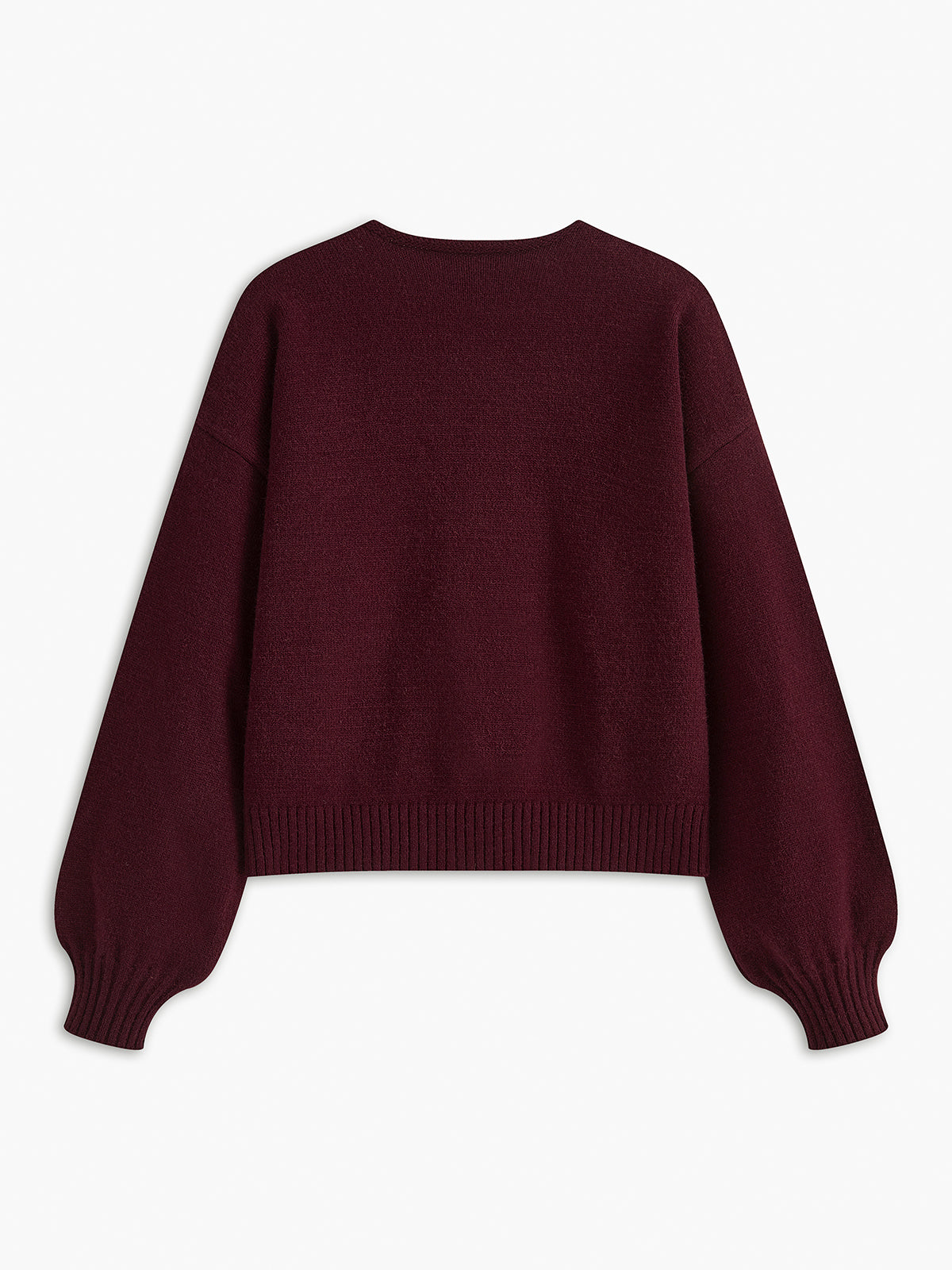 Velvet-Bow Lantern Sleeve Sweater - Maison Sydney