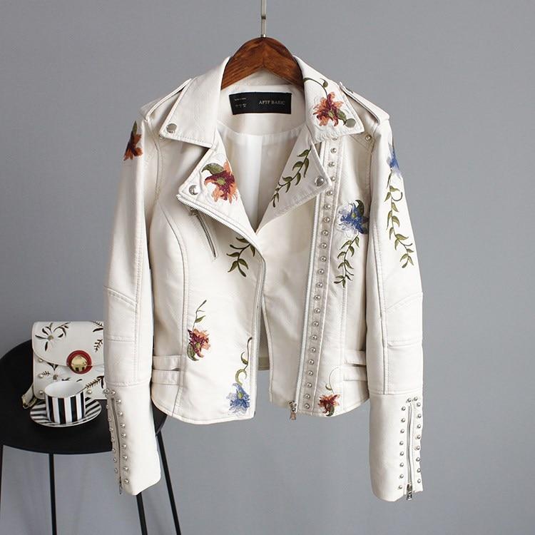 Magnolia | Women's Floral Embroidered Biker Jacket