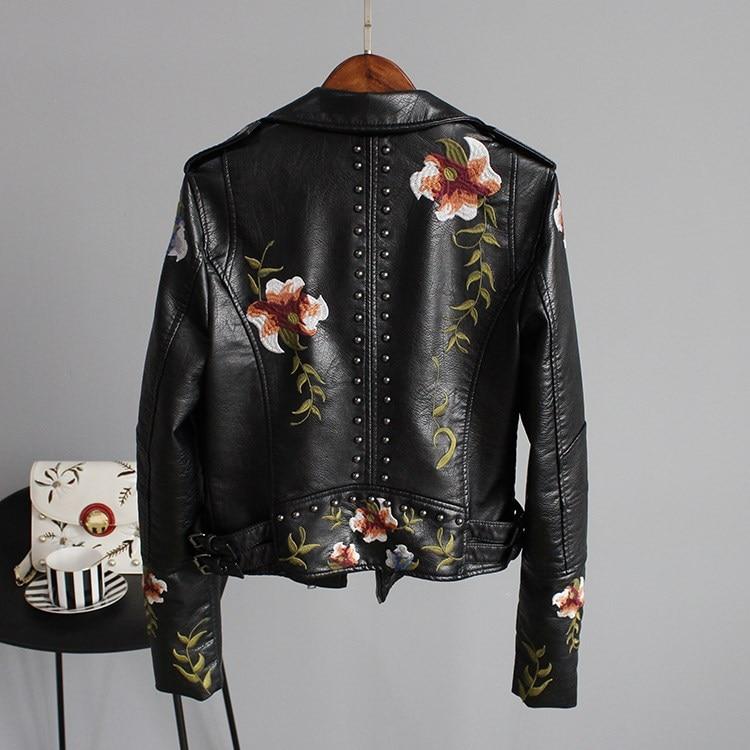 Magnolia | Women's Floral Embroidered Biker Jacket