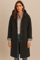 Felicity | Women's Elegant Mid-Length Button Coat