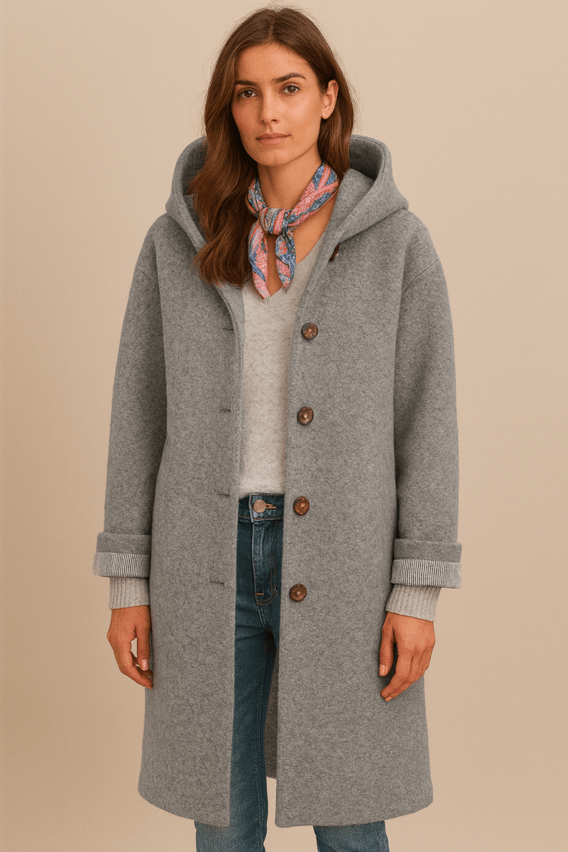 Felicity | Women's Elegant Mid-Length Button Coat