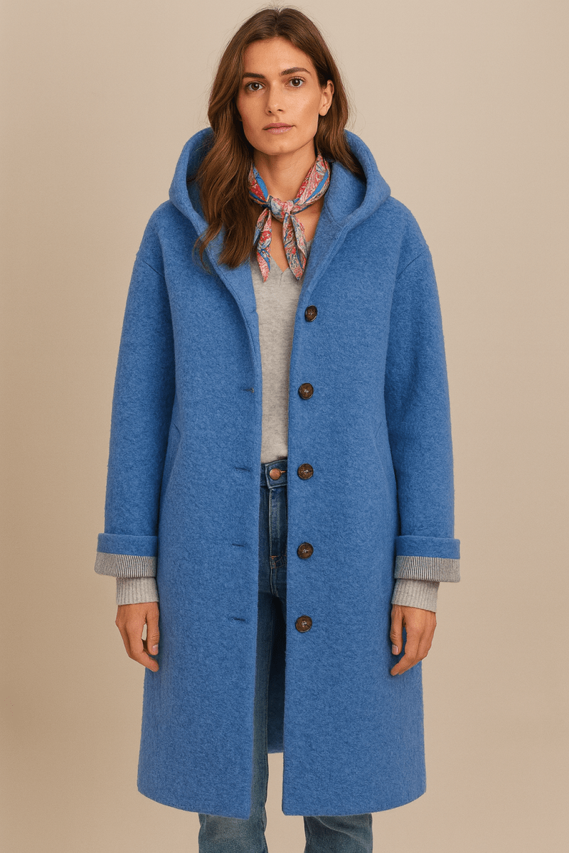 Felicity | Women's Elegant Mid-Length Button Coat