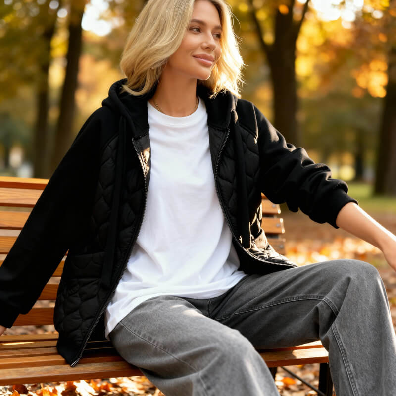 Harper | Quilted Hoodie Jacket