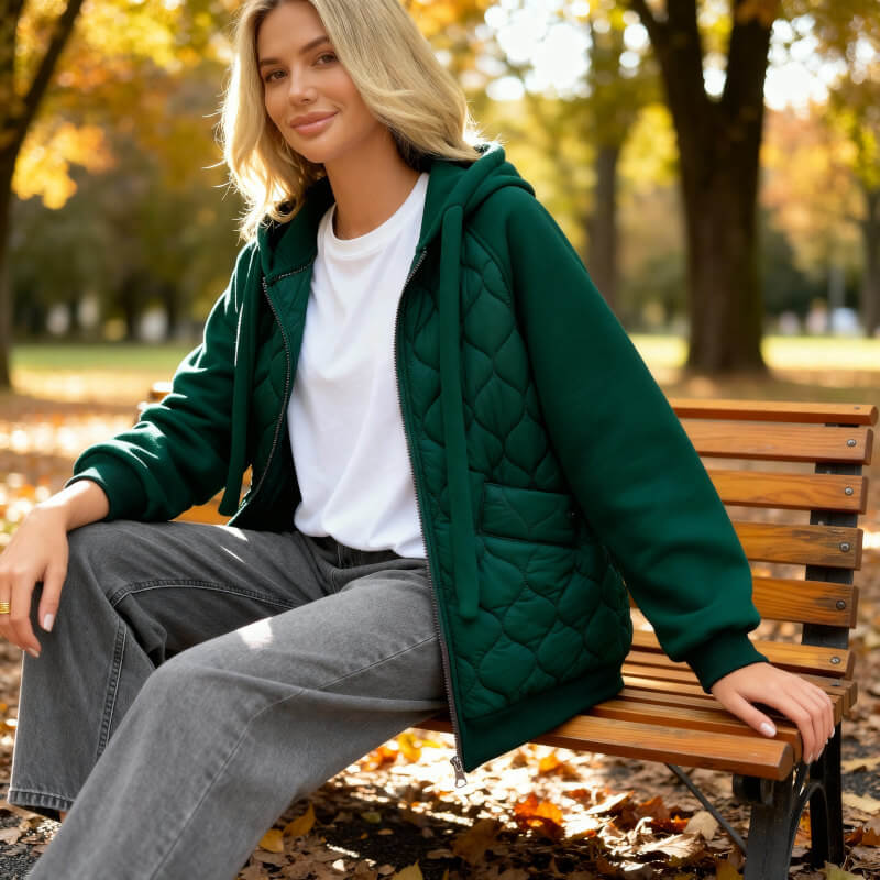 Harper | Quilted Hoodie Jacket