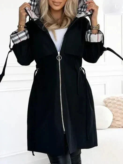 Amelia | Women's Zip Coat with Protective Hood & Tailored Fit