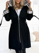 Amelia | Women's Zip Coat with Protective Hood & Tailored Fit