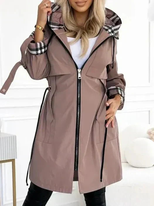 Amelia | Women's Zip Coat with Protective Hood & Tailored Fit